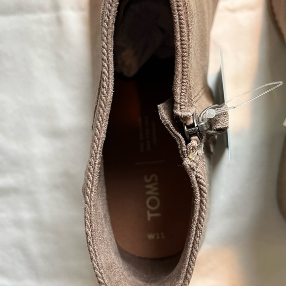 Toms Loren Suede and Felt Ankle boot/bootie Taupe Gray Women’s Sz 11 NWT - Picture 8 of 12
